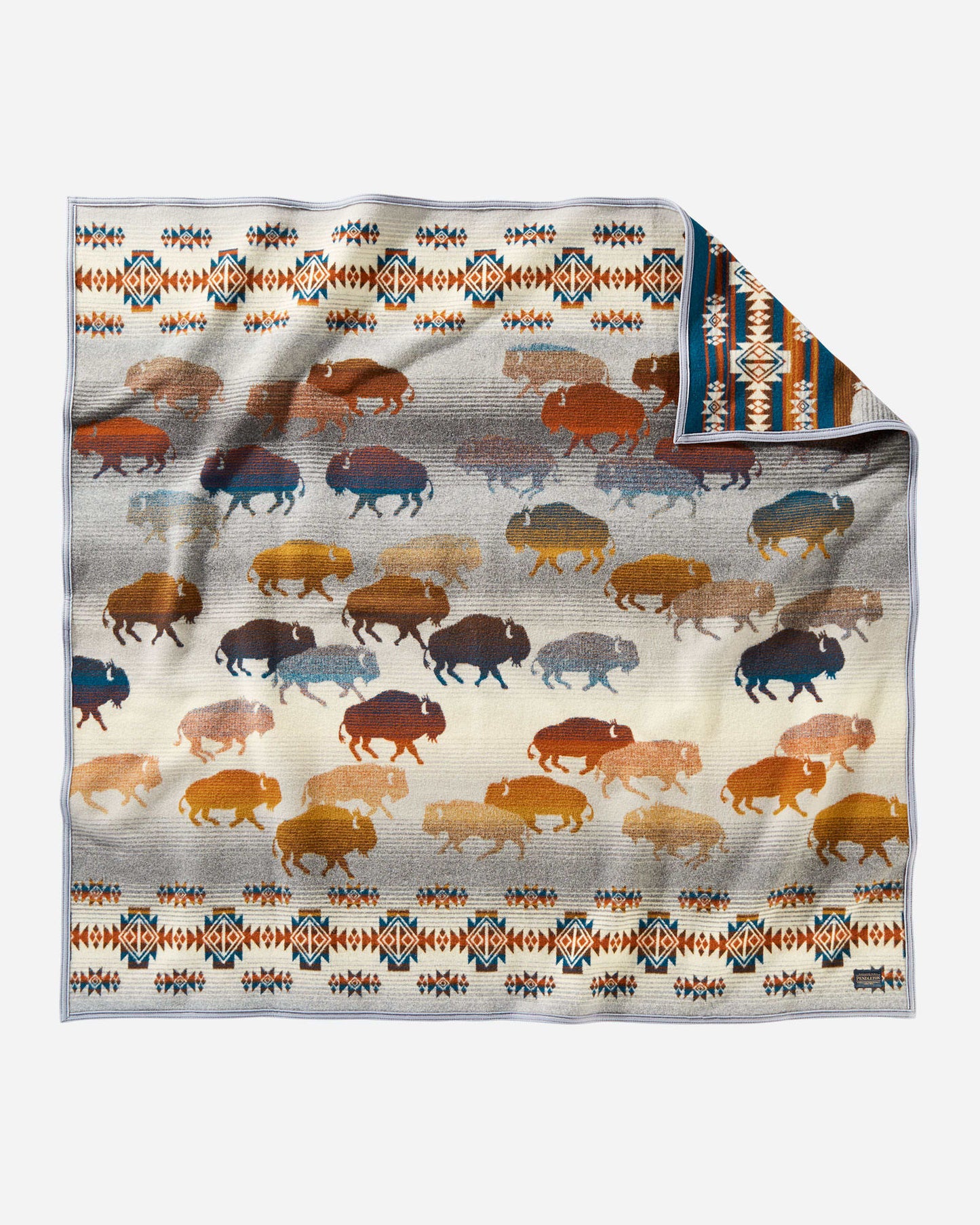 Prairie Rush Hour Blanket-Brown Buffal : Twin