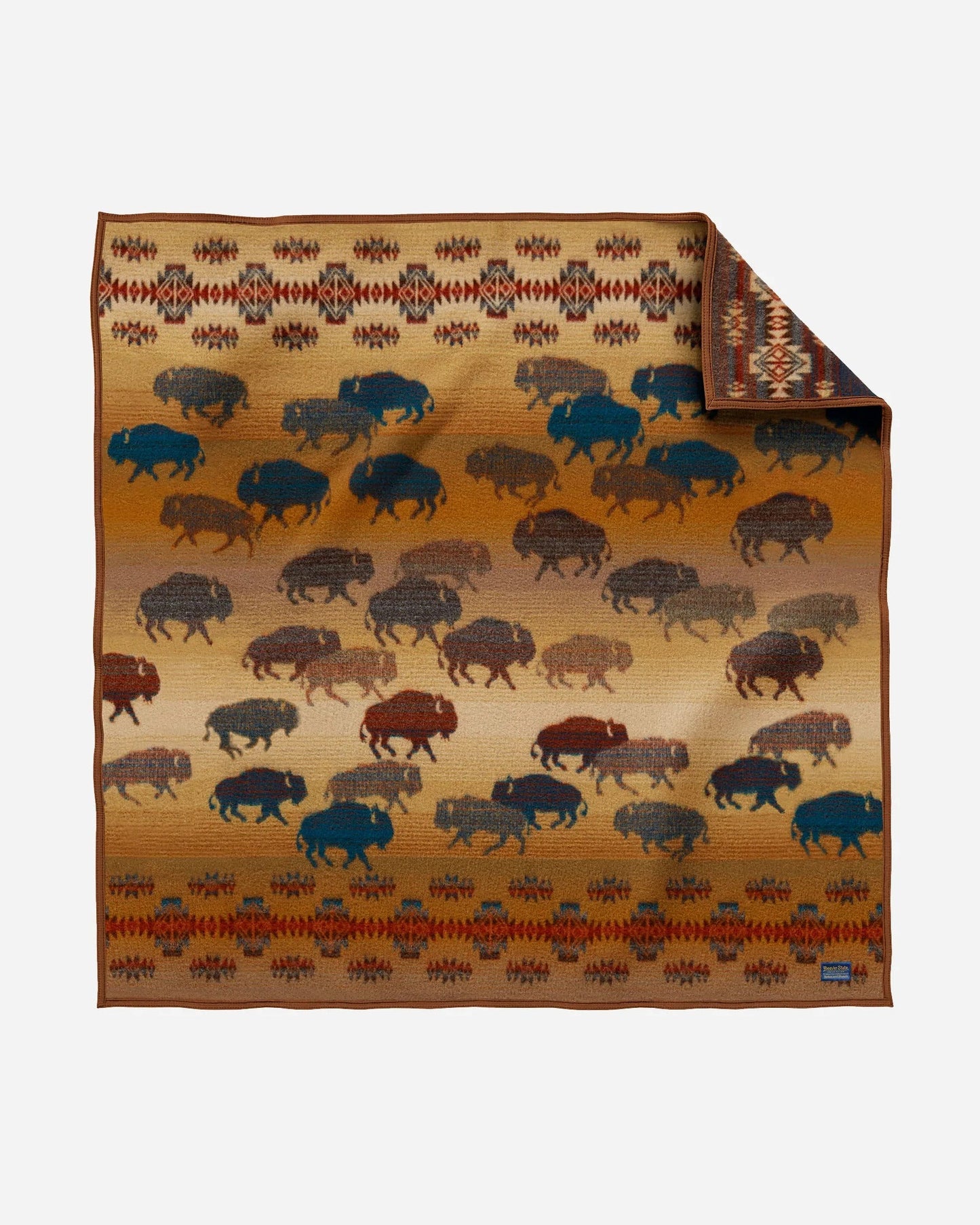 Prairie Rush Hour Blanket-Brown Buffal : Twin