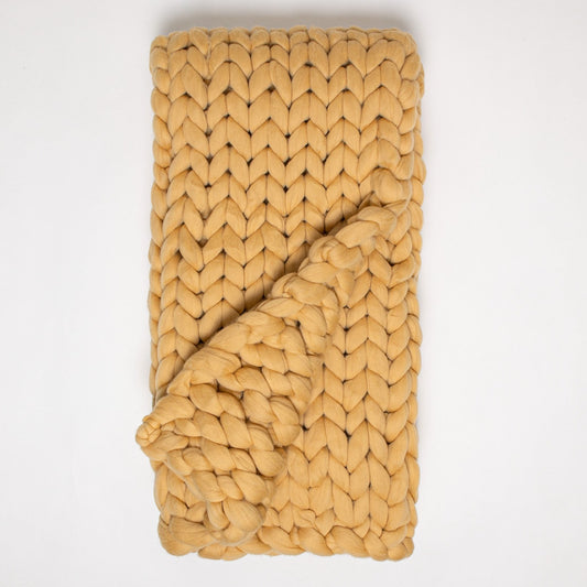 Ava Chunky Throw, Maize